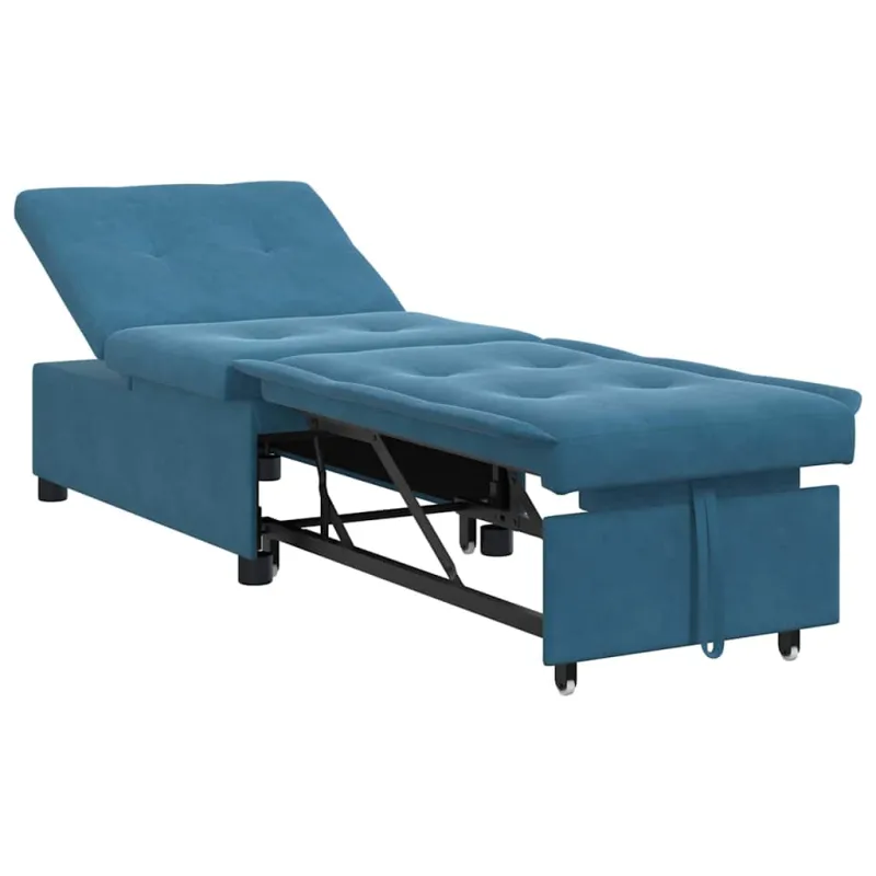 Sofa lova Mėlyna 194 x 67 x 82 cm Aksomas