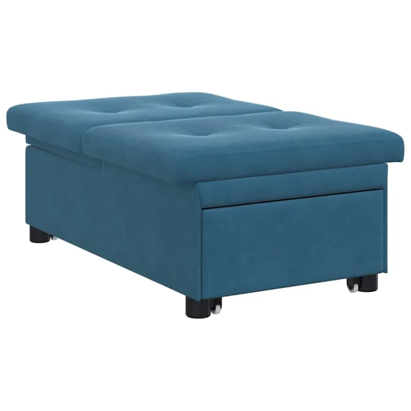 Sofa lova Mėlyna 194 x 67 x 82 cm Aksomas