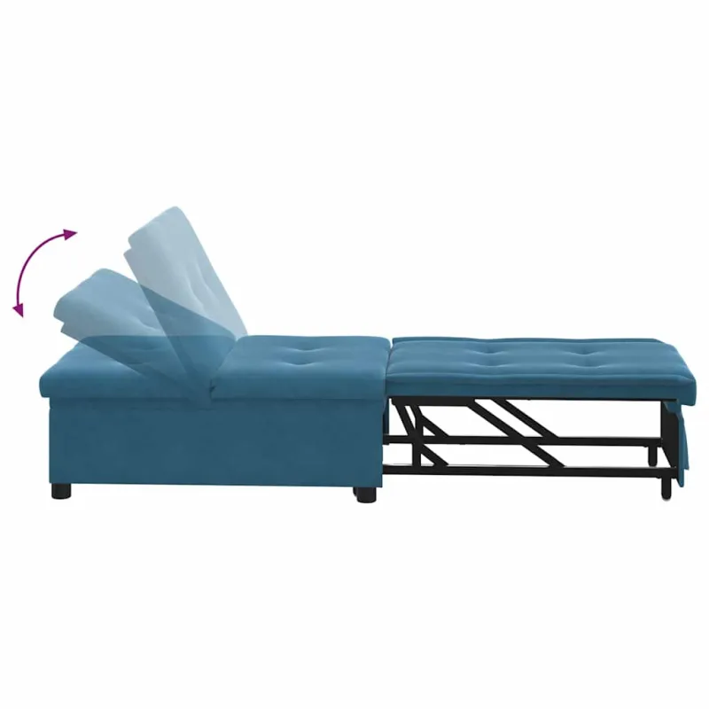 Sofa lova Mėlyna 194 x 67 x 82 cm Aksomas