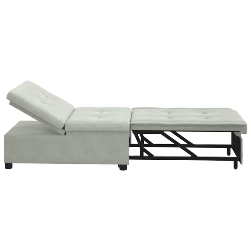 Sofa lova Šviesiai pilka 194 x 67 x 82 cm Aksomas