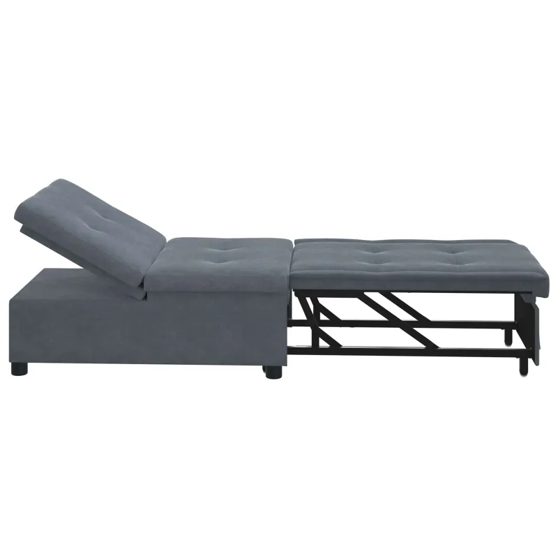 Sofa lova Tamsiai pilka 194 x 67 x 82 cm Aksomas