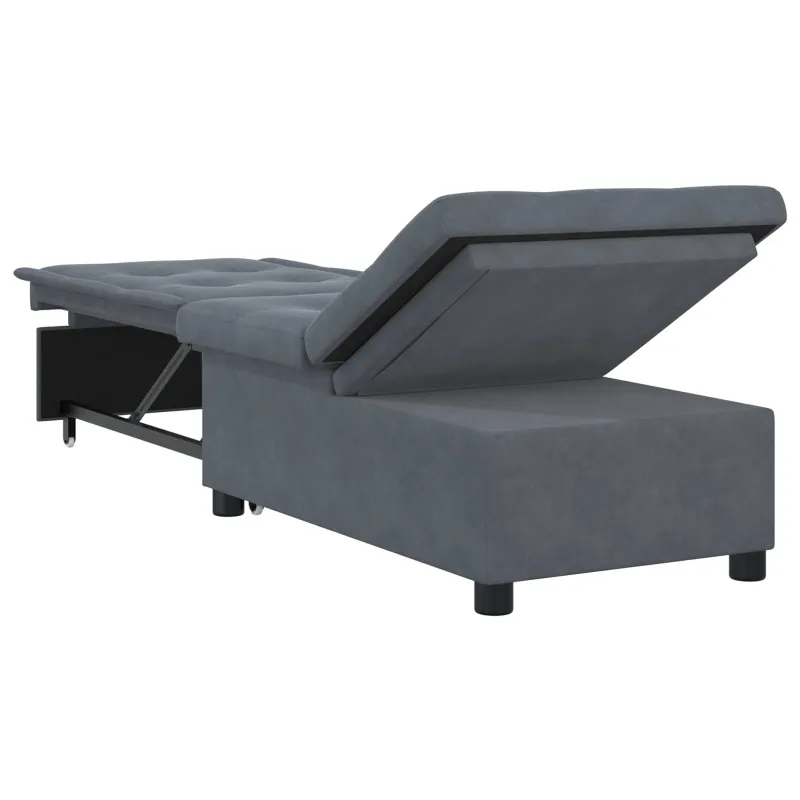 Sofa lova Tamsiai pilka 194 x 67 x 82 cm Aksomas
