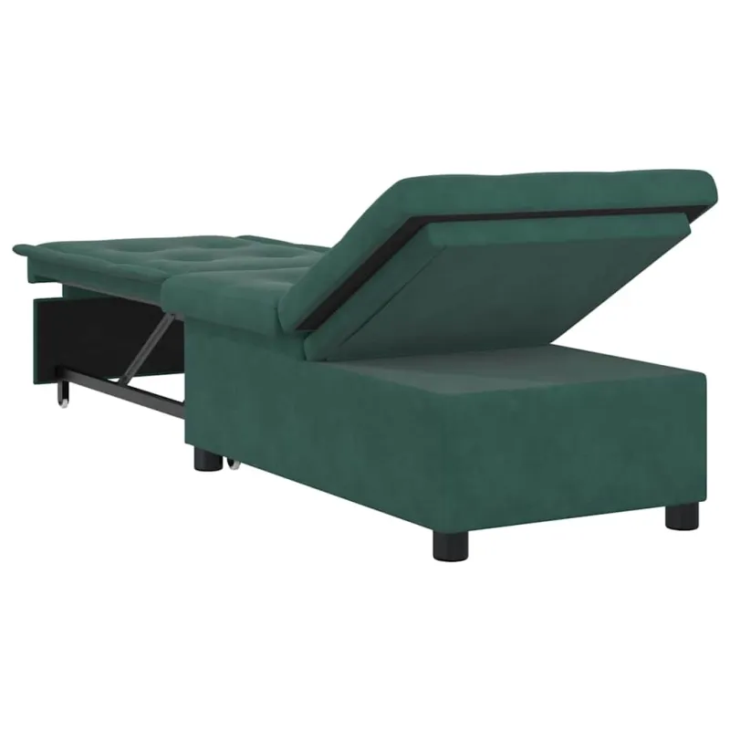 Sofa lova Tamsiai žalia 194 x 67 x 82 cm Aksomas