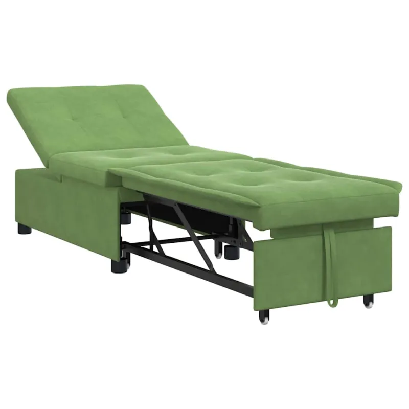 Sofa lova Šviesiai žalia 194 x 67 x 82 cm Aksomas