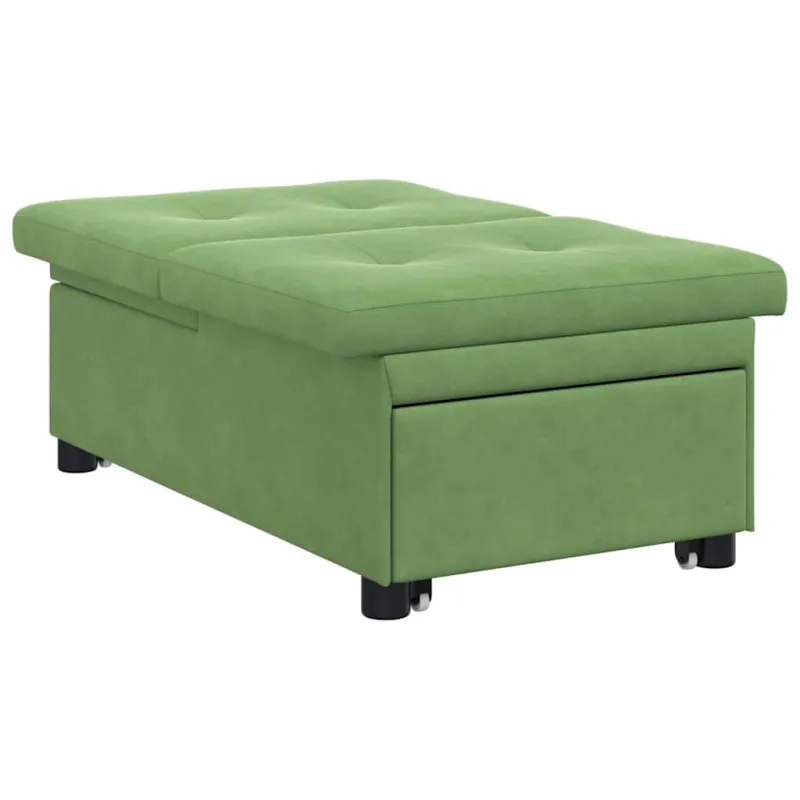 Sofa lova Šviesiai žalia 194 x 67 x 82 cm Aksomas