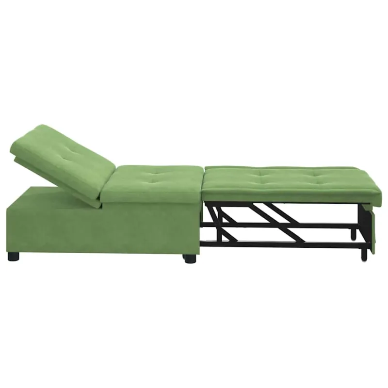 Sofa lova Šviesiai žalia 194 x 67 x 82 cm Aksomas