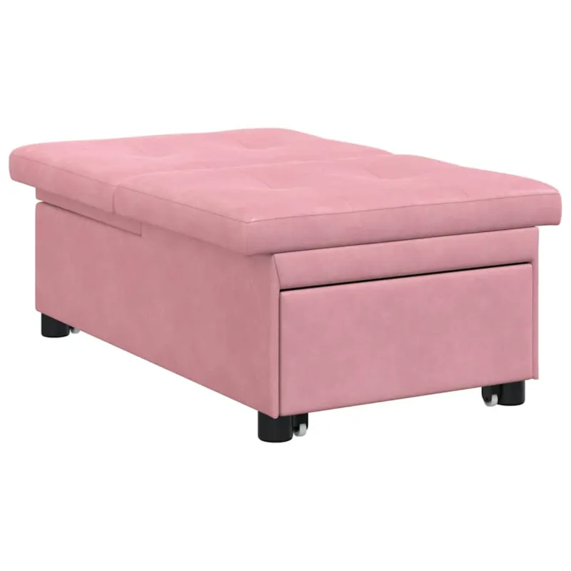 Sofa lova Rožinė 194 x 67 x 82 cm Aksomas
