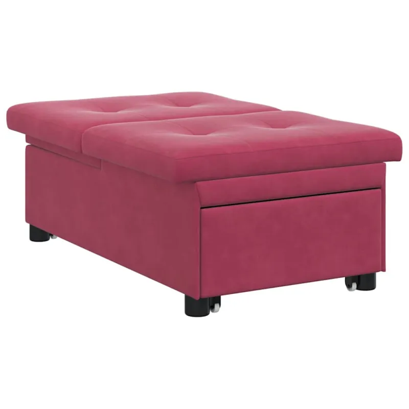 Sofa lova Vyno raudona 194 x 67 x 82 cm Aksomas