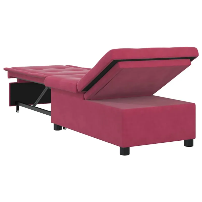 Sofa lova Vyno raudona 194 x 67 x 82 cm Aksomas