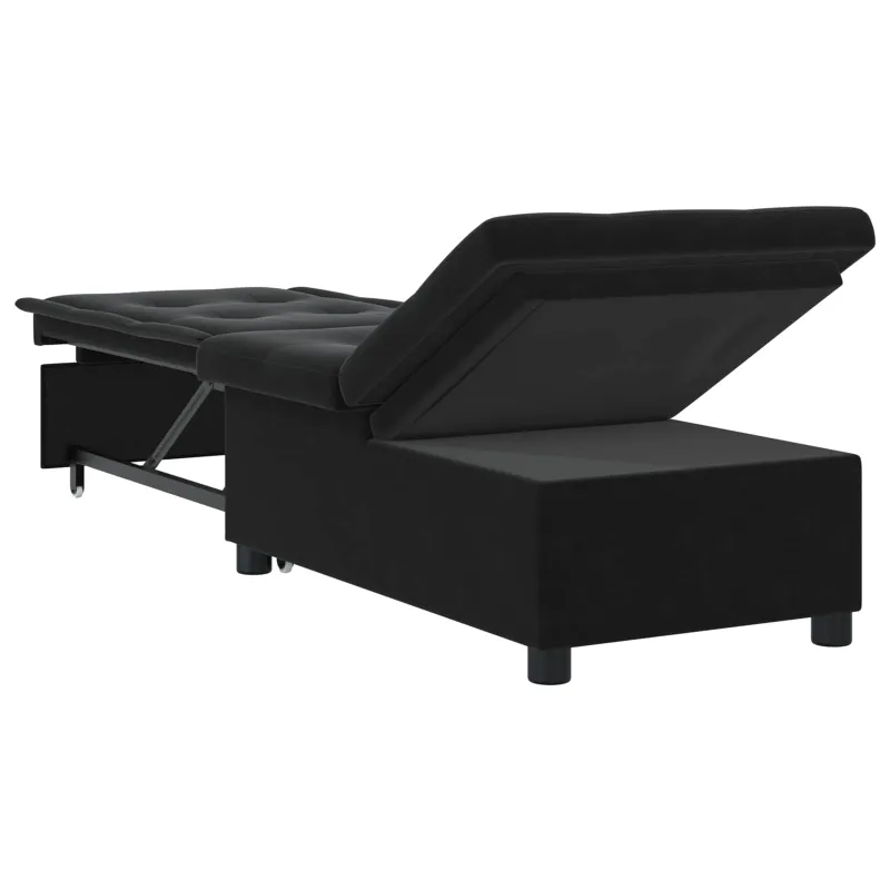 Sofa lova Juoda 194 x 67 x 82 cm Aksomas