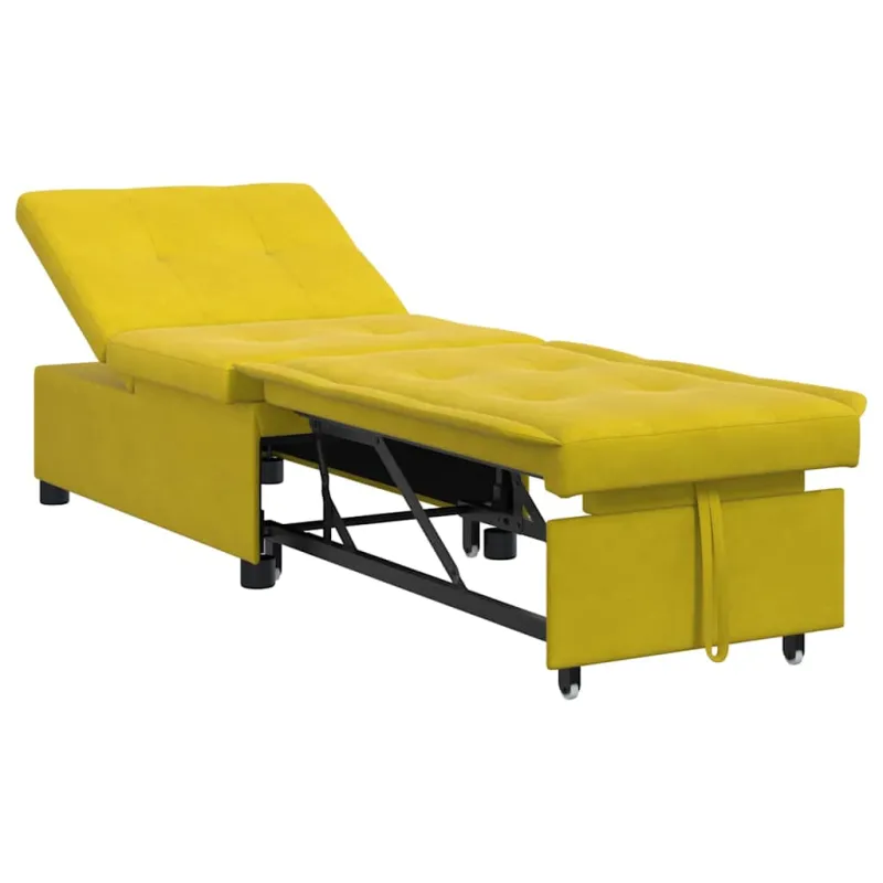 Sofa lova Geltona 194 x 67 x 82 cm Aksomas