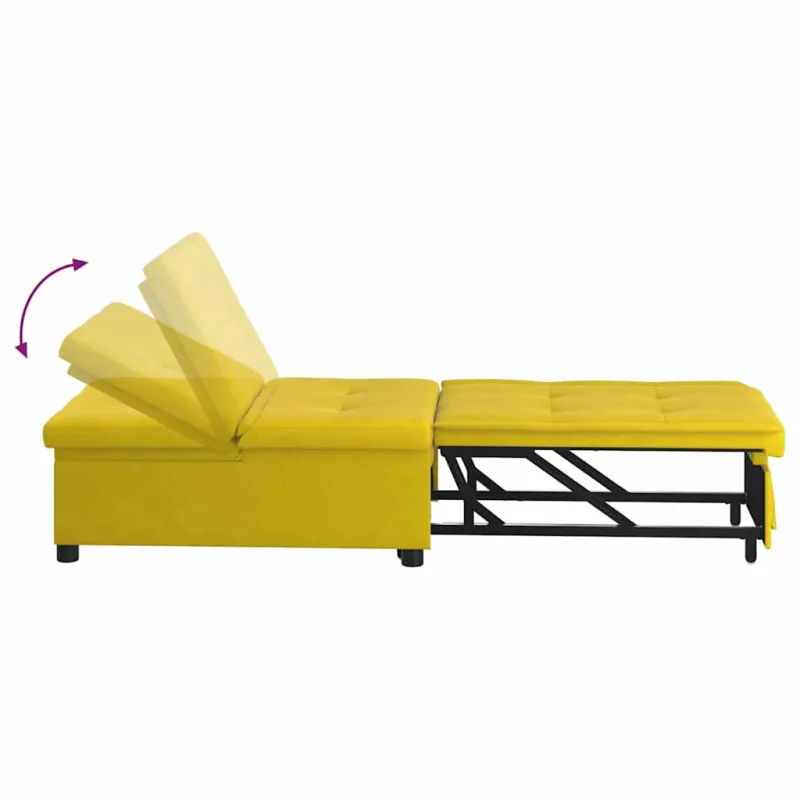 Sofa lova Geltona 194 x 67 x 82 cm Aksomas