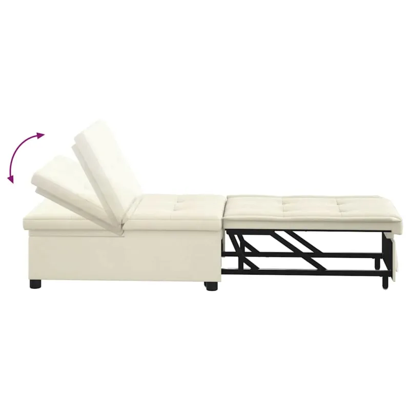 Sofa lova Kreminė 194 x 67 x 82 cm Aksomas
