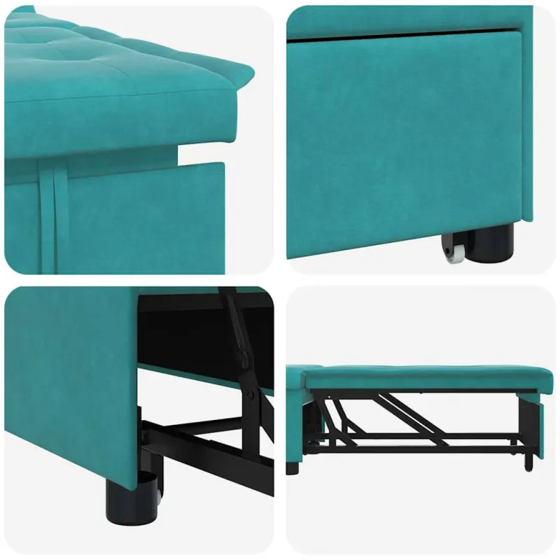 Sofa lova Turkio 194 x 67 x 82 cm Aksomas