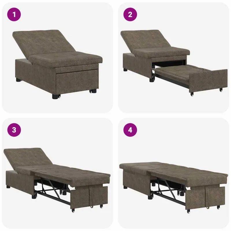 Sofa lova Tamsiai pilka 194 x 67 x 82 cm Huahua audinys