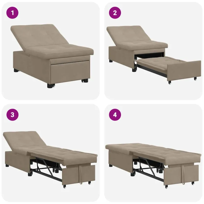 Ištraukiama sofa-lova Tortora 194 x 67 x 82 cm Mikropluoštas
