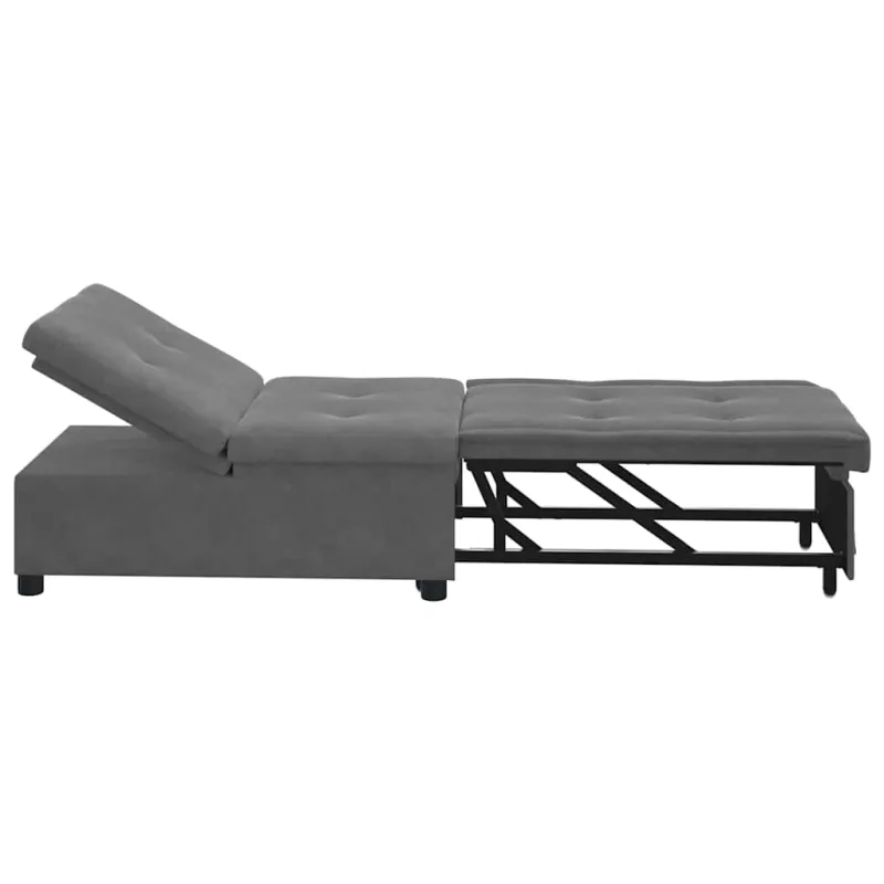 Ištraukiama sofa-lova Tamsiai pilka 194 x 67 x 82 cm