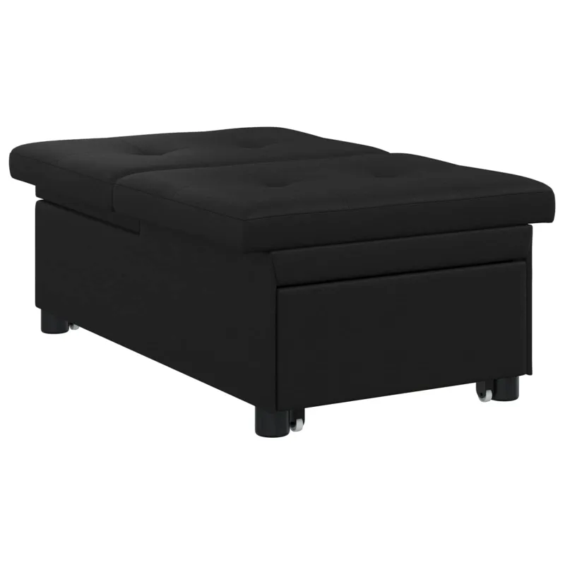 Ištraukiama sofa-lova Juodas 194 x 67 x 82 cm Mikropluoštas