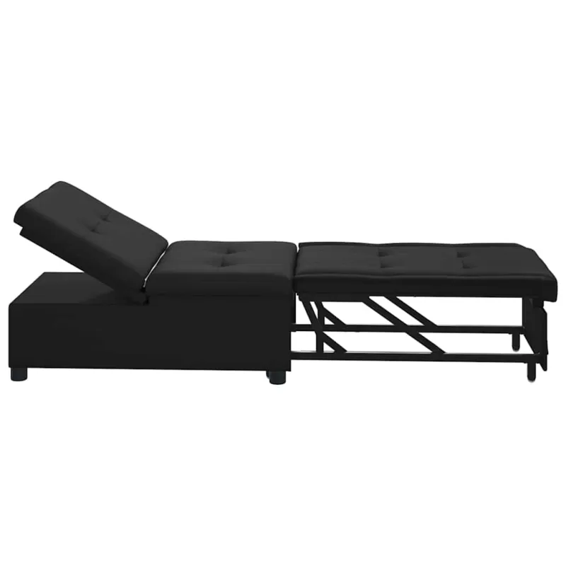 Ištraukiama sofa-lova Juodas 194 x 67 x 82 cm Mikropluoštas