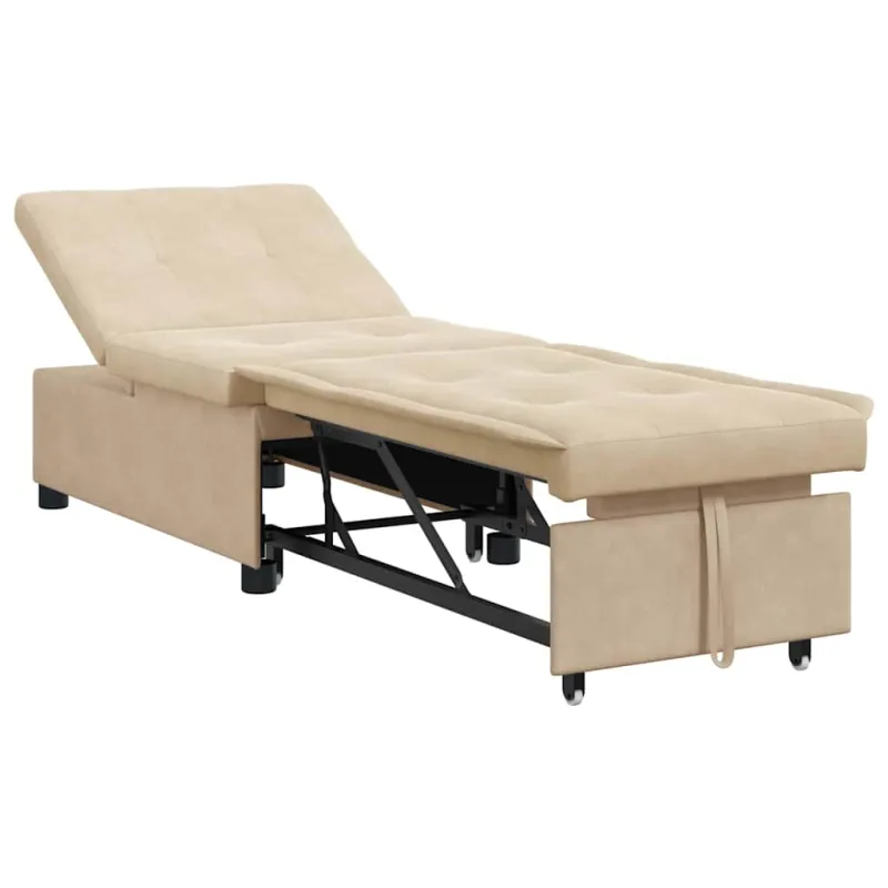 Ištraukiama sofa-lova Kreminė 194 x 67 x 82 cm Mikropluoštas