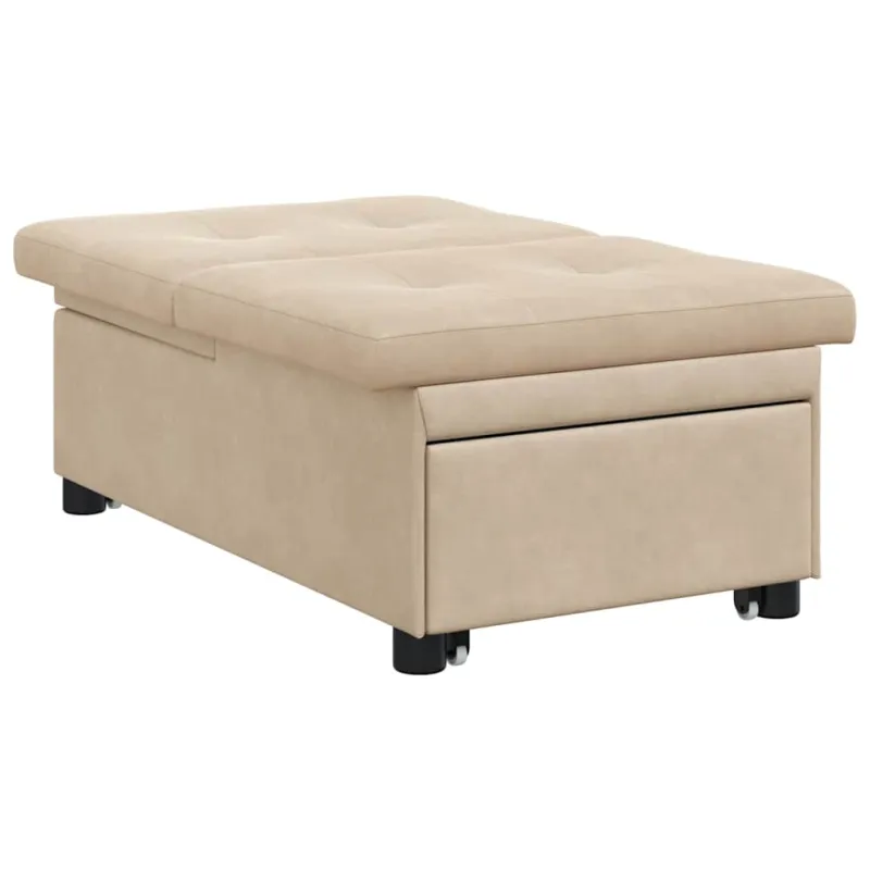 Ištraukiama sofa-lova Kreminė 194 x 67 x 82 cm Mikropluoštas