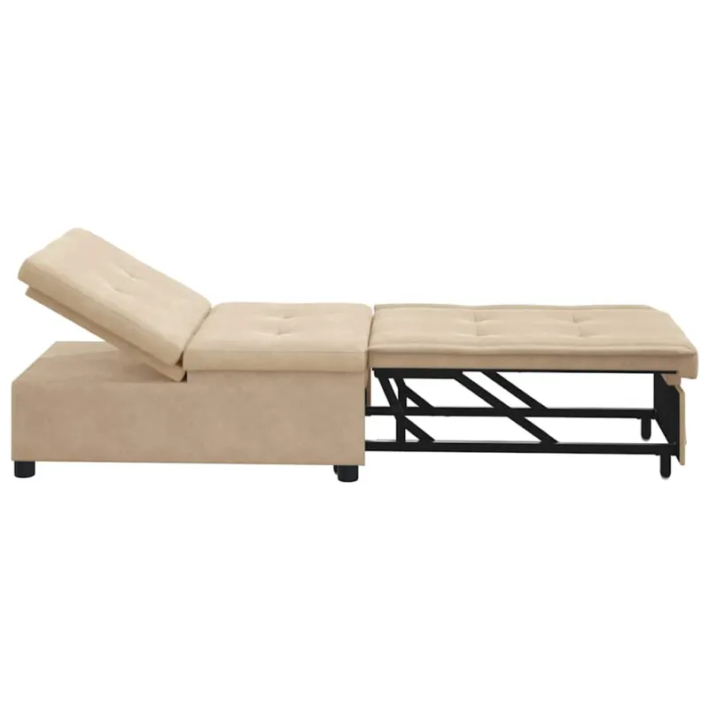 Ištraukiama sofa-lova Kreminė 194 x 67 x 82 cm Mikropluoštas
