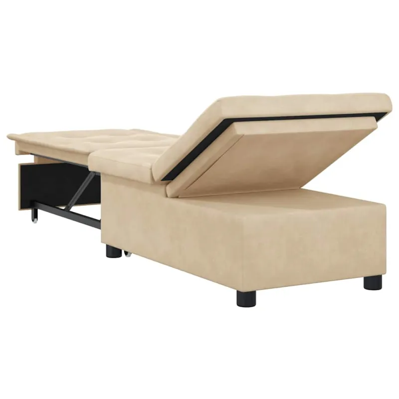 Ištraukiama sofa-lova Kreminė 194 x 67 x 82 cm Mikropluoštas