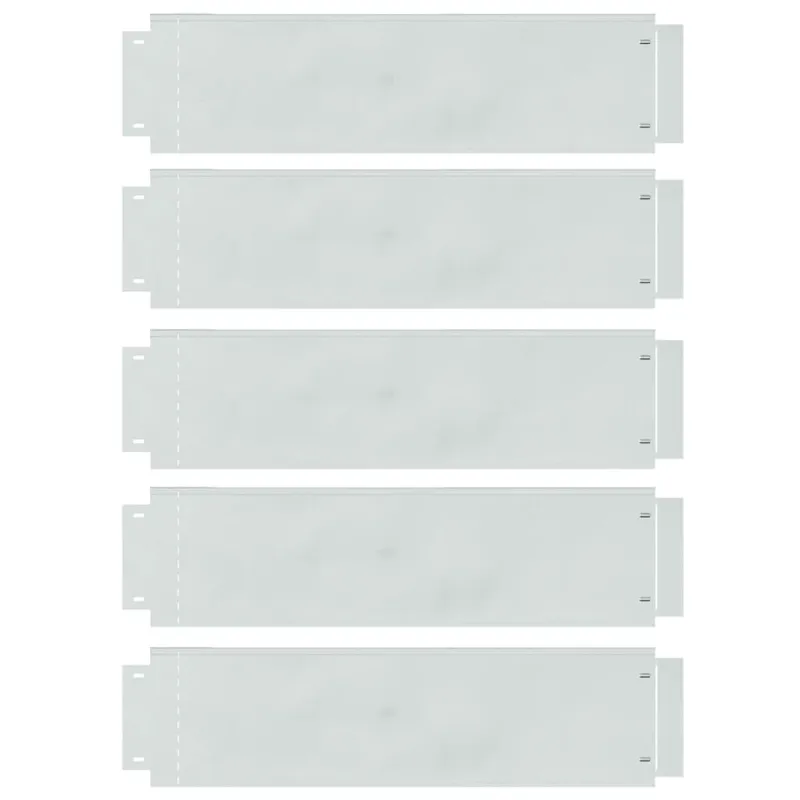Vejos borteliai 5 pcs Sidabro 100 x 25 x 0,07 cm