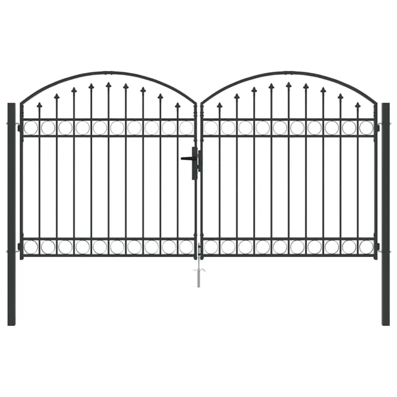 Tvora vartai ASSEN 301 x 200 cm Plienas Pilka Užrakintas