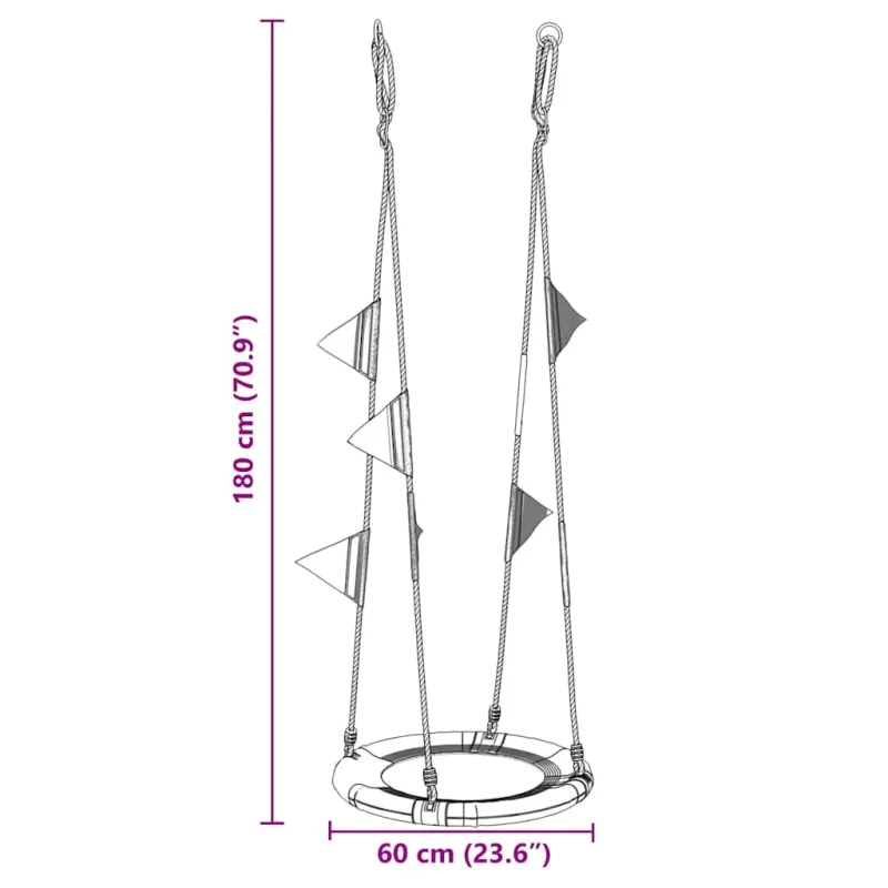 Lizdinių supynių Mėlyna 60 x 60 x 180 cm Poliesteris