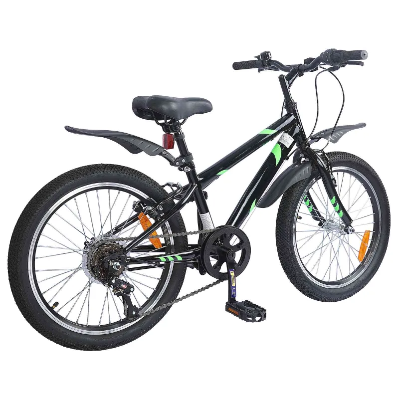 Vaikų Dviratis 20 Colių 6-Speed 6-11 metų amžiaus Juoda
