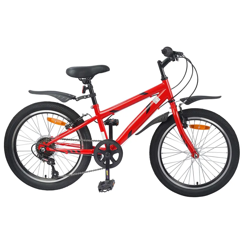 Vaikų Dviratis 24 Colių 6-Speed 8-12 metų Raudona