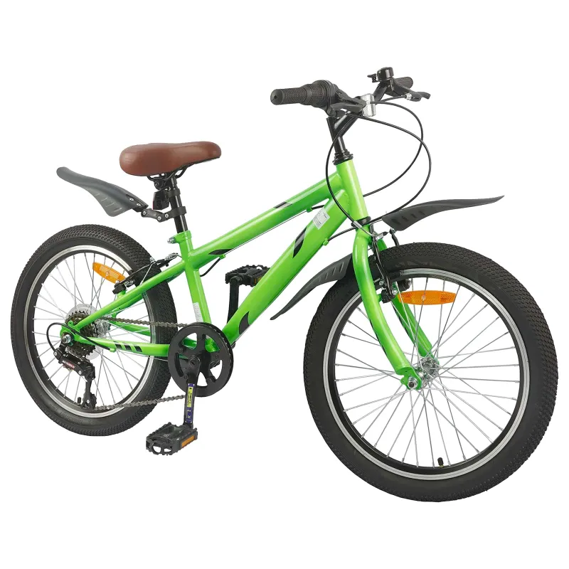Vaikų Dviratis 20 Colių 6-Speed 6-11 metų amžiaus Žalia
