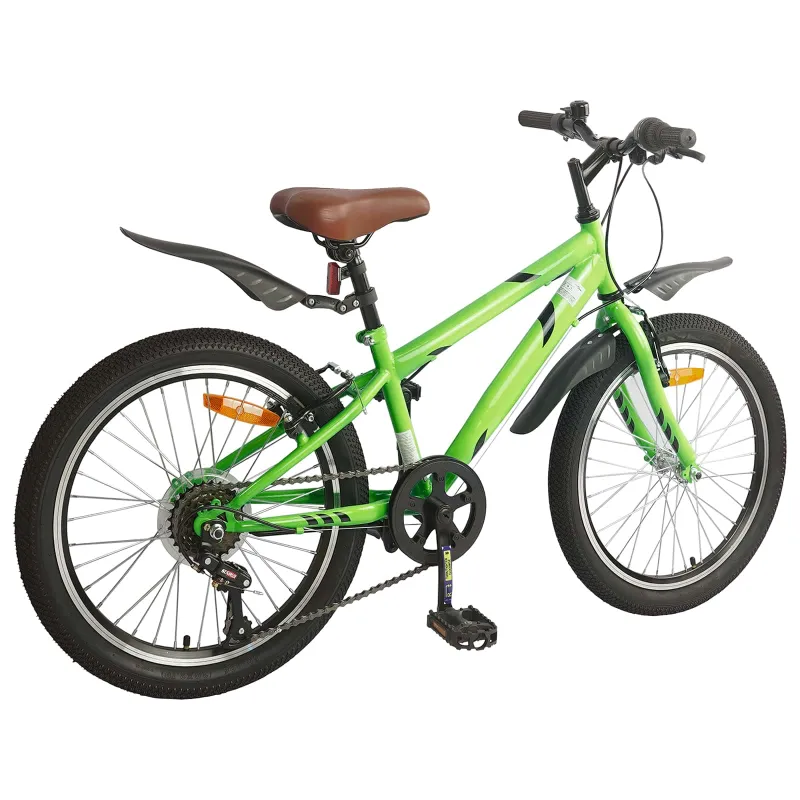 Vaikų Dviratis 20 Colių 6-Speed 6-11 metų amžiaus Žalia