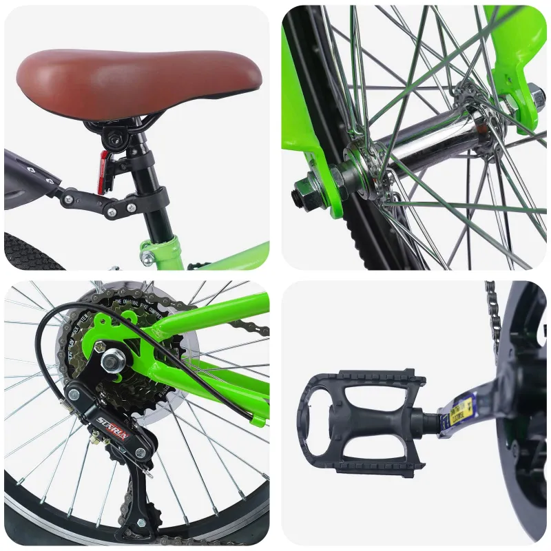 Vaikų Dviratis 24 Colių 6-Speed 8-12 metų Žalia