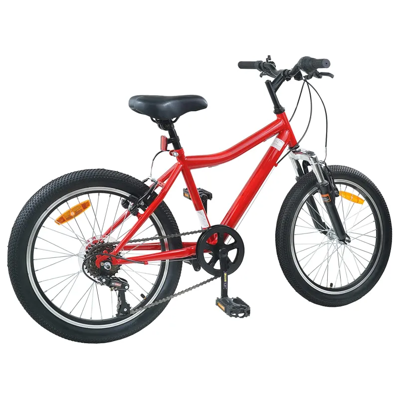 Vaikų Dviratis 20 Colių 6-Speed 6-11 metų amžiaus Raudona