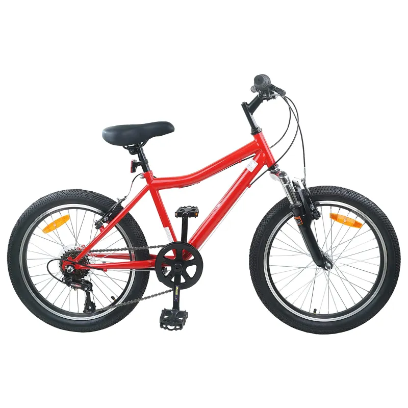 Vaikų Dviratis 24 Colių 6-Speed 8-12 metų Raudona