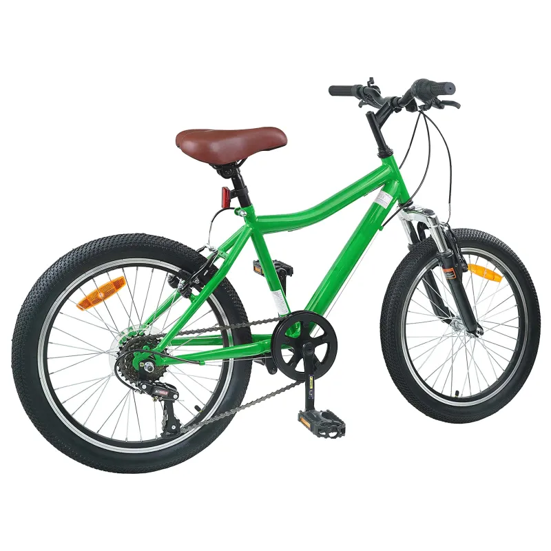 Vaikų Dviratis 20 Colių 6-Speed 6-11 metų amžiaus Žalia