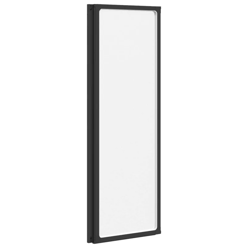 Dušo sienelė Juodas 120 x 2 x 117 cm Aliuminis ir PP
