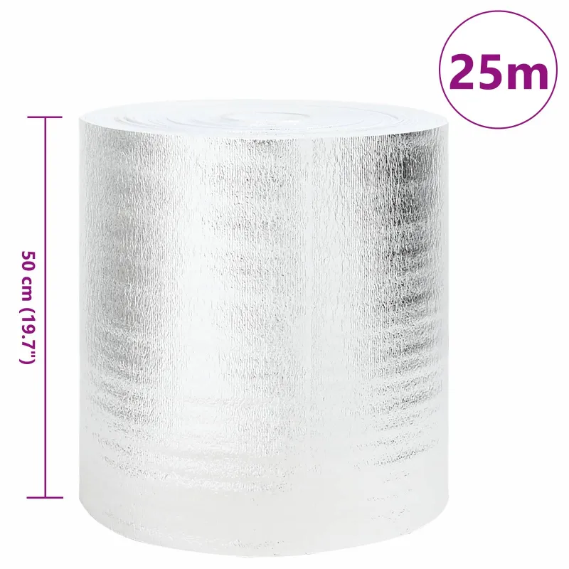 Radiatoriaus šilumos atšvaitas 2 pcs Sidabro 25 x 0,5 m