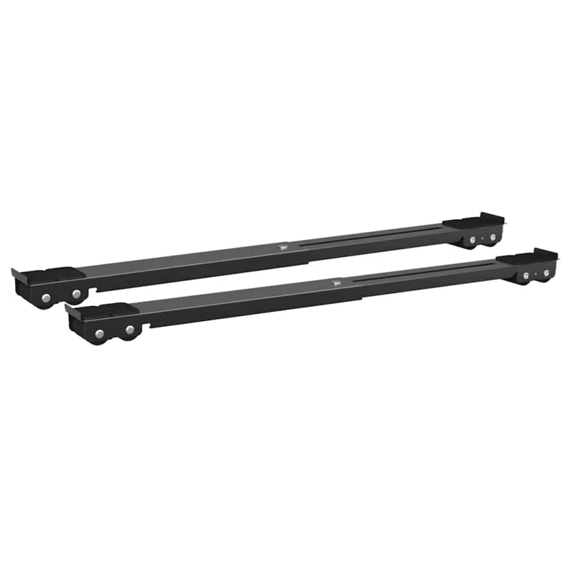 Skalbimo mašinos pagrindas 2 pcs Juoda 72 x 5 x 4,5 cm