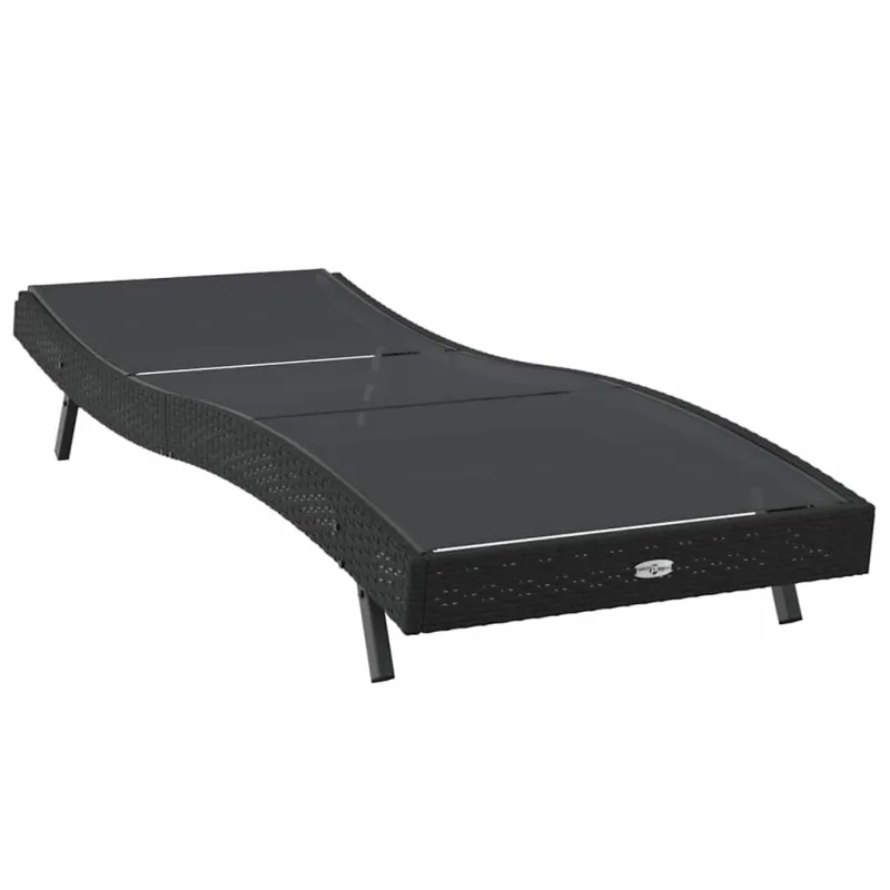 Saulės gultas Juoda 197 x 70 x 82 cm poliratanas