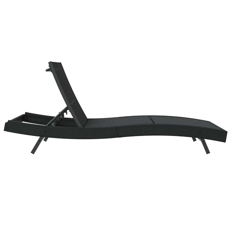 Saulės gultas Juoda 197 x 70 x 82 cm poliratanas