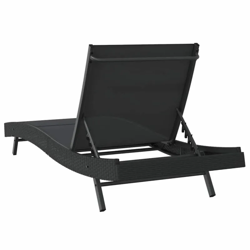 Saulės gultas Juoda 197 x 70 x 82 cm poliratanas
