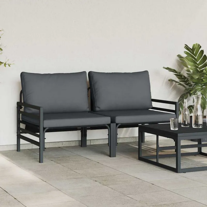 Lauko Baldai 2 Vienetas Antracitas 80 x 80 x 71 cm Plienas