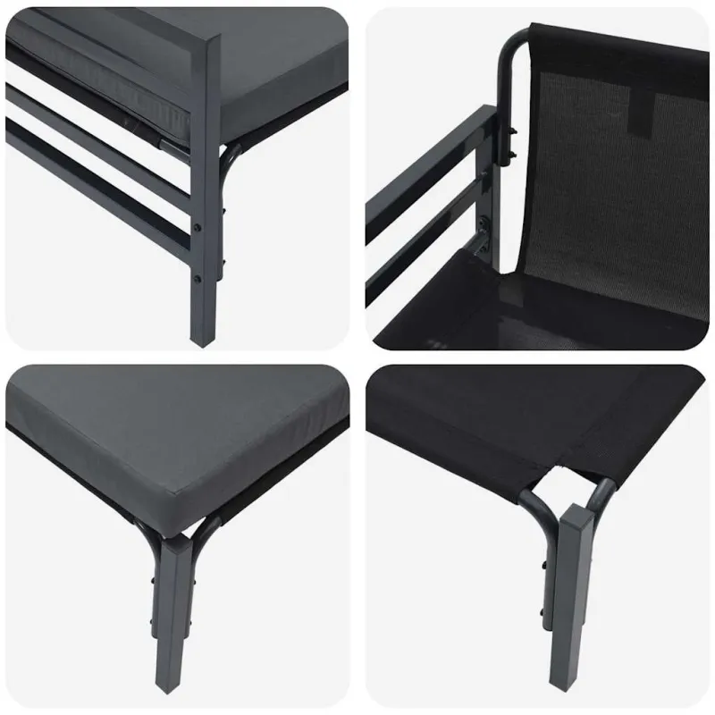 Lauko Baldai 2 Vienetas Antracitas 80 x 80 x 71 cm Plienas