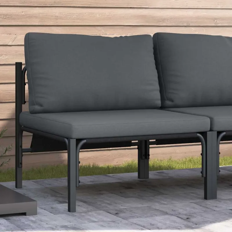 Lauko Baldai su pagalve Antracitas 80 x 80 x 71 cm Plienas