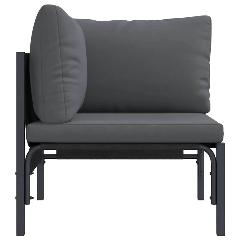 Lauko Baldai su pagalve Antracitas 80 x 80 x 71 cm Plienas