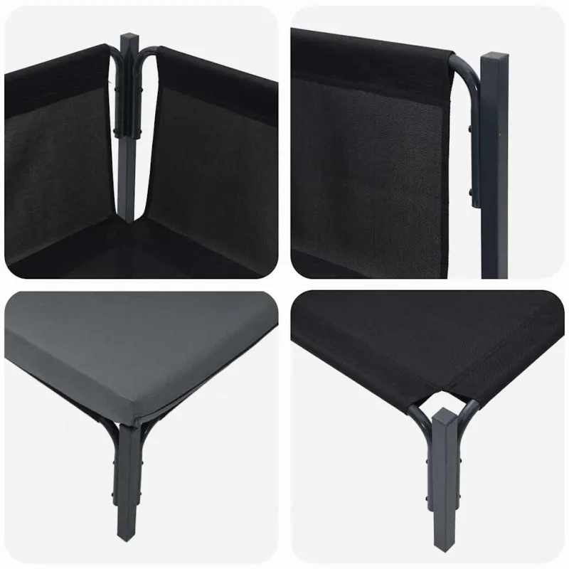 Lauko Baldai su pagalve Antracitas 80 x 80 x 71 cm Plienas