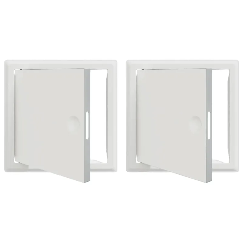 Prieigos skydas 2 pcs Balta 23 x 23 x 3 cm Plienas